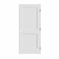 Codel Doors 30" x 80" x 1-3/8" Primed 2-Panel Interior Shaker 4-9/16" LH Prehung Door with Matte Black Hinges 2668pri8402LH10B4916